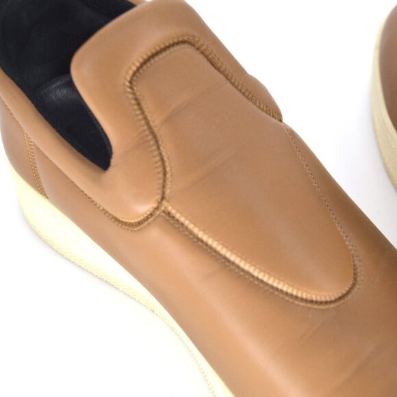 Celine Pull On Leather Slip On Sneakers Tan Brown Women's 41 US 11.5 - Picture 11 of 11